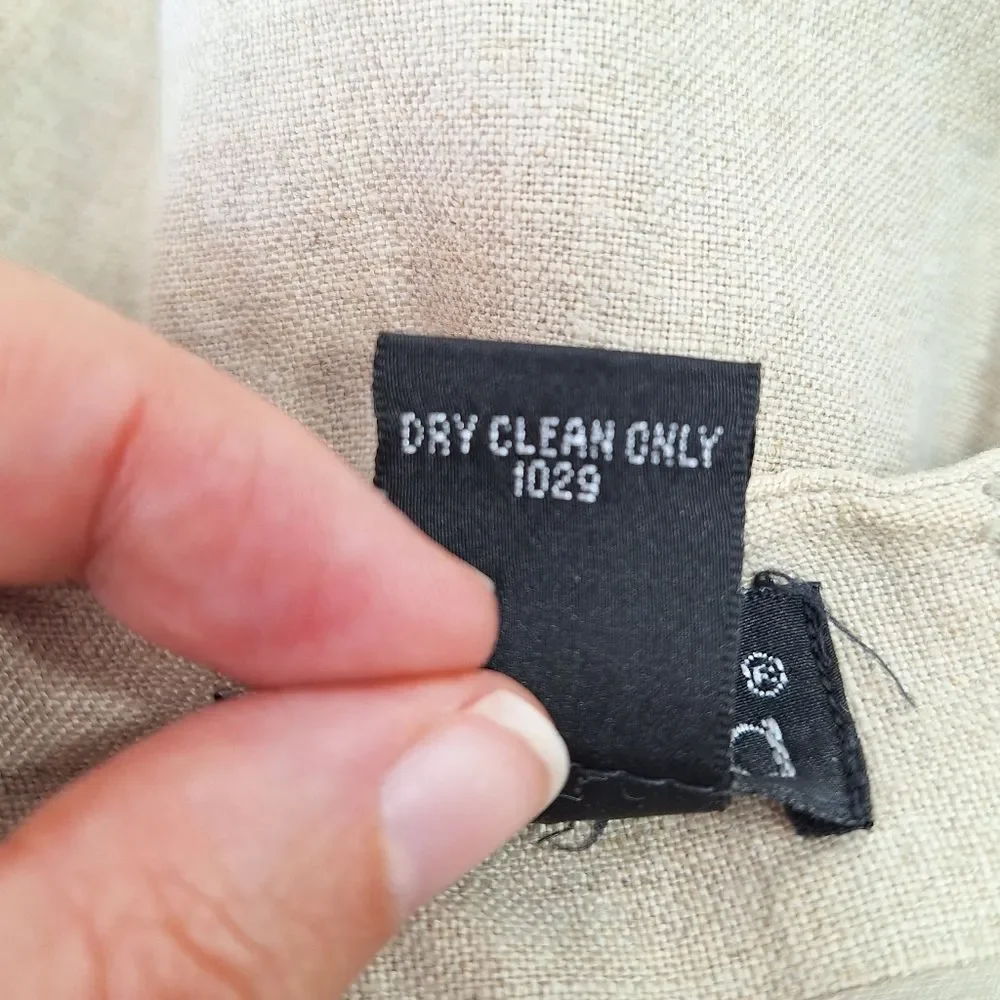 Rafaella 100% Linen Tan Knee Length Skirt Sz 16 - Picture 7 of 11